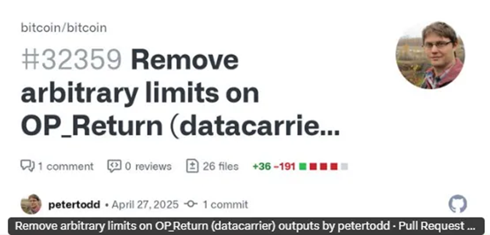 OP_Return шектеулерін алып тастау туралы Питер Тоддтың ұсынысы
